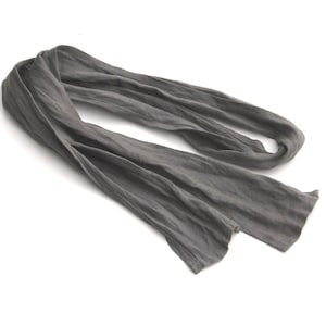 skinny grey linen scarf for men and women, narrow hair, neck, head tie wrap 10x144 cm/4"x56.7"