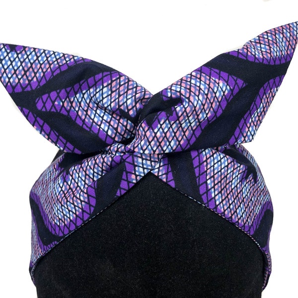 Bunny # BLACK PIN-UP # bandeau foulard headband wax