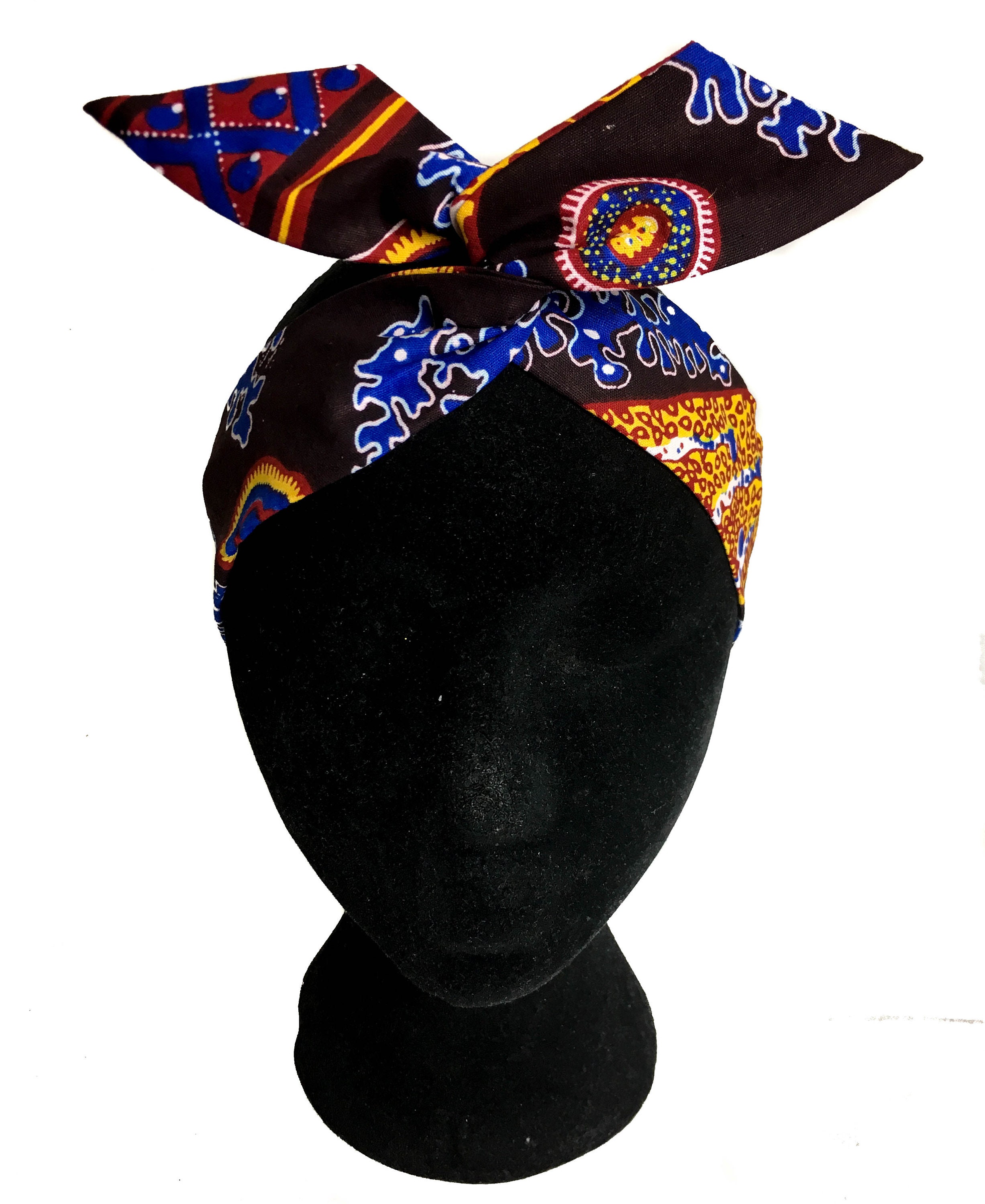 Headband Haiband Bunny black Pin-up African Wax - Etsy UK