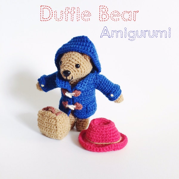 Duffle Bear Amigurumi Crochet Pattern PDF