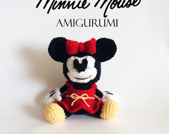 Patrón de crochet de Minnie Mouse Amigurumi en PDF