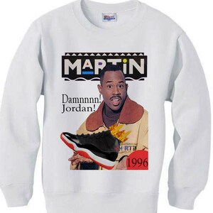 Martin lawrence Jordan 4 Camisa de cemento negro criado gina | Etsy España