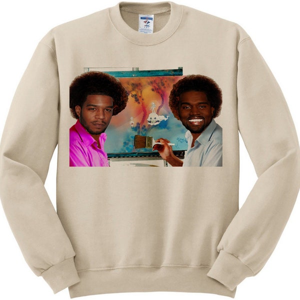 Kids See Ghosts Painting sweatshirt Kanye West Kid Cudi Kanye crewneck Yeezus sweatshirt Yeezy sweater Kids See Ghosts Album Shirt Ye - tan