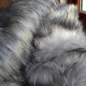 Luxury Super Soft Gorgeous Platinum Delight Faux fur with a hint of white & black flecks  75mm  Pile Faux Fur