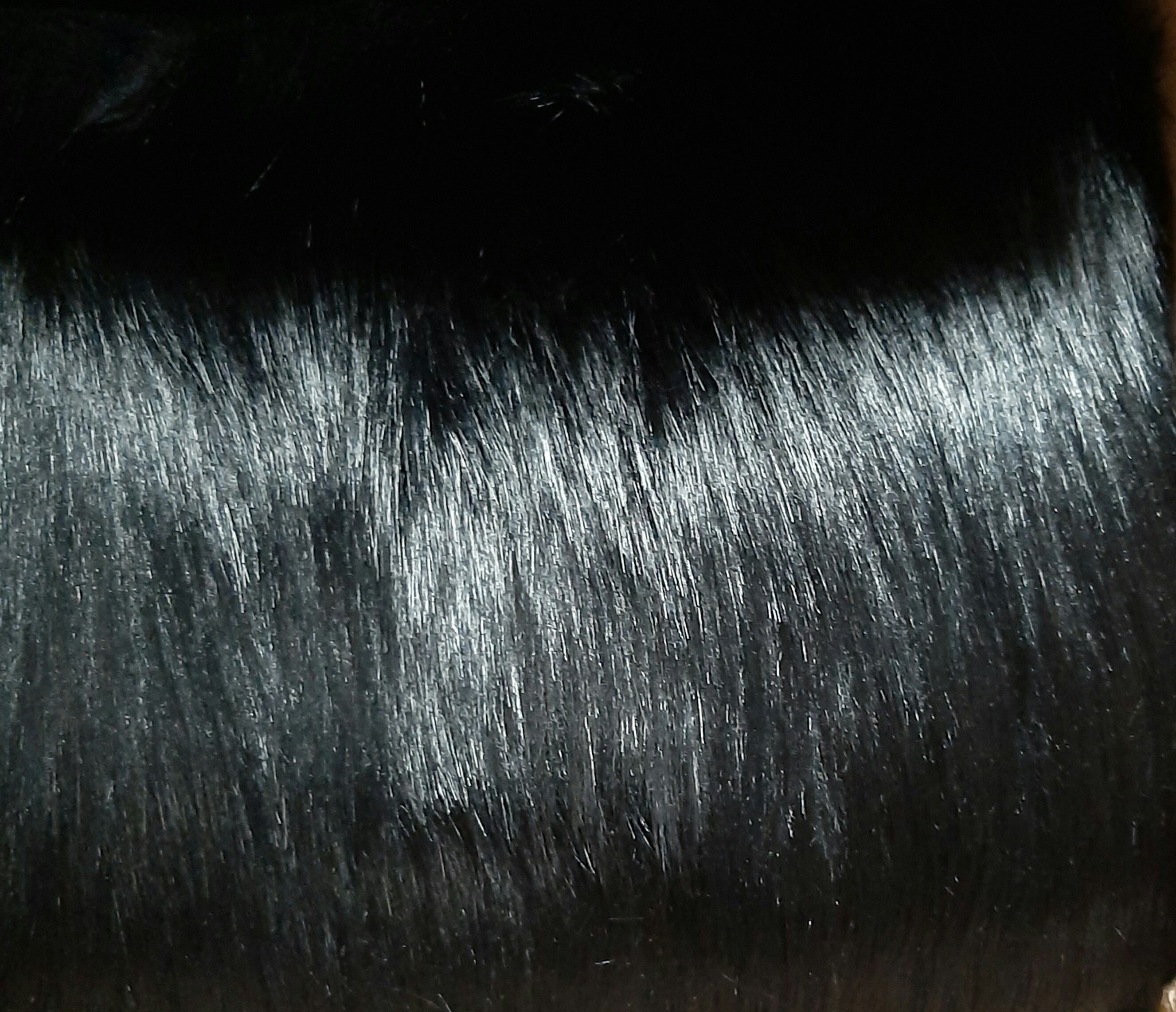 Luxury Siberian long pile faux fur fabric by the meter in black colour -  1539 Black
