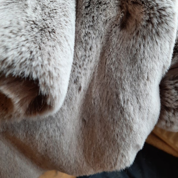 Luxury Extra Supersoft Soft and Cuddly  25mm pile Mochachino Frost Beaver Faux Fur