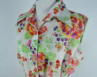 C1970s Kmart Floral Print Blouse, Shirt, 1970s Blouse, 70s Top, 1970s Shirt, Vintage Blouse, Blouse, Floral Print Shirt, 1970s, 70s Shirt