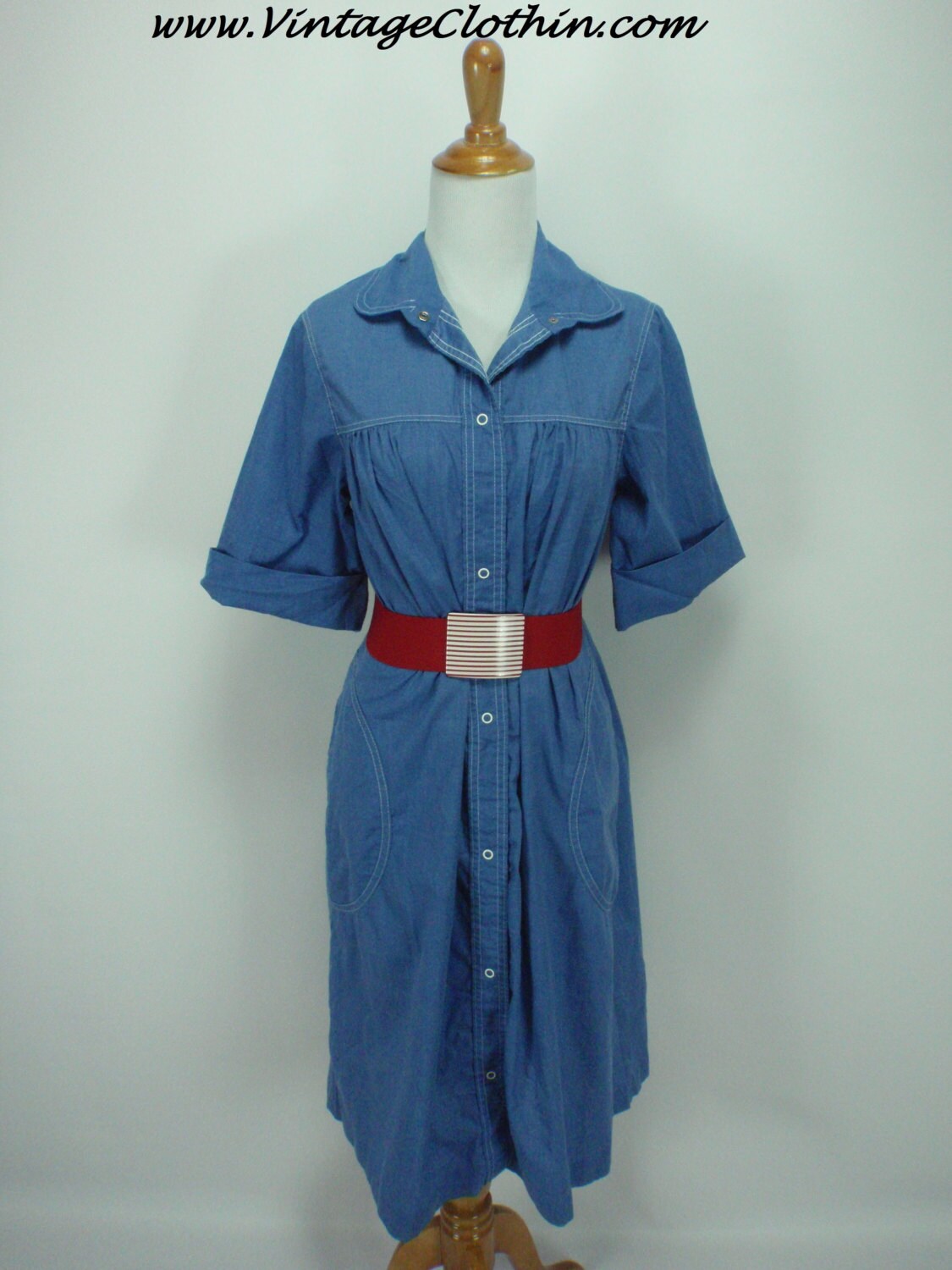 1970s Does 1950s Buzz About by Rosemary Long A Line Denim - Etsy