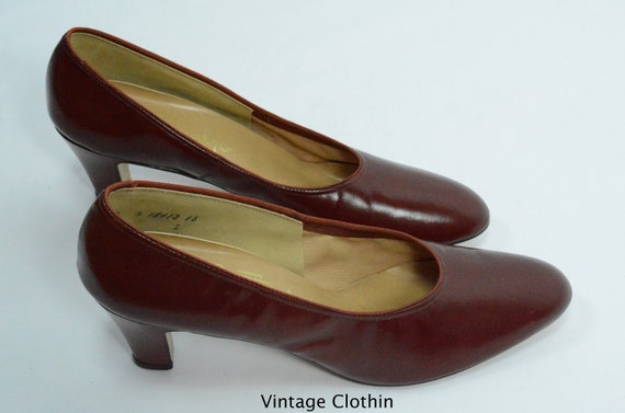 1980’s does 1950s Penaljo Wine Color Pumps, New Ol