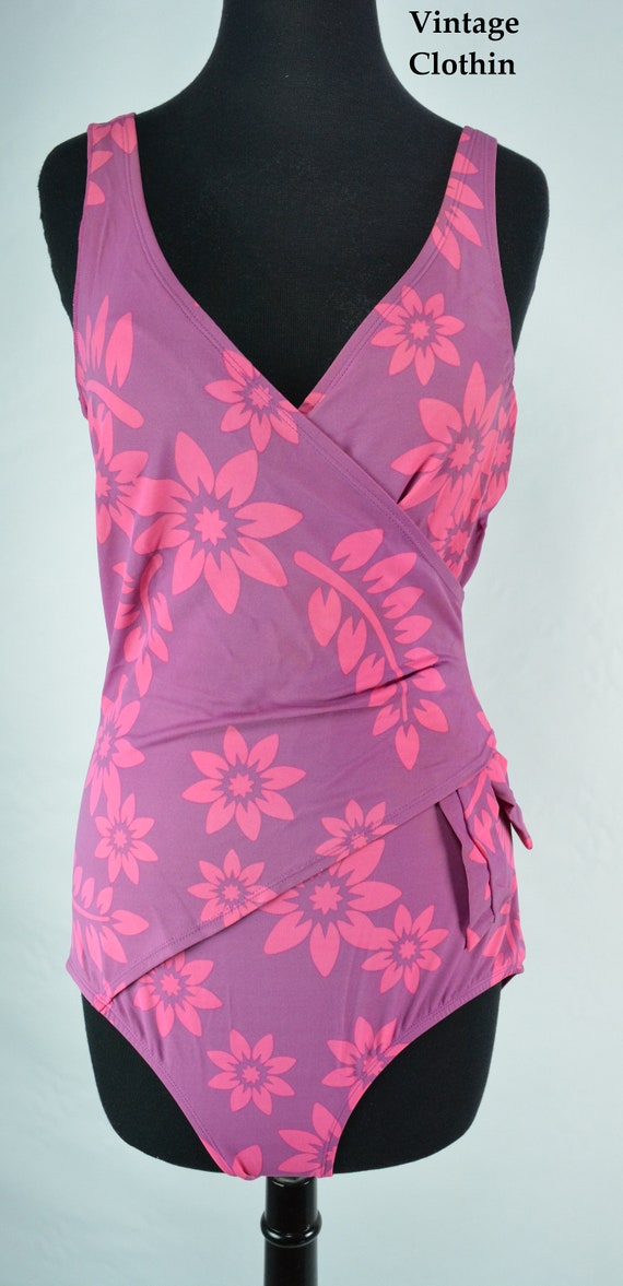 pink floral bathing suit