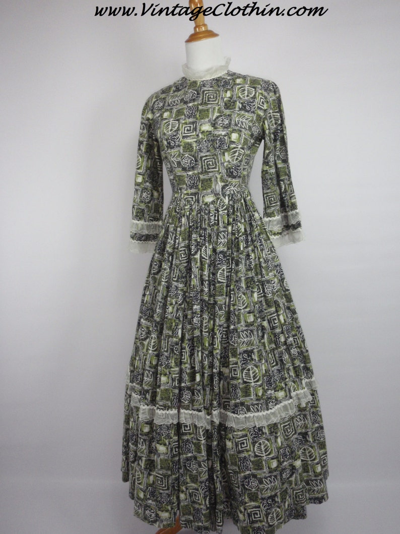 1950s Novelty Print Rockabilly Dress 1950s Dress Rockabilly Etsy