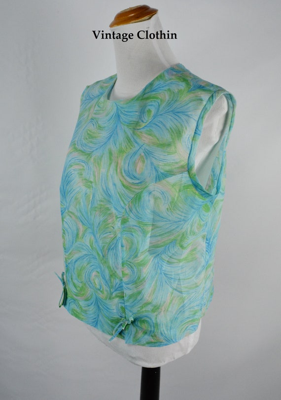 1960s Joyce Lane Top, Mod Shift Blouse, Vintage 19