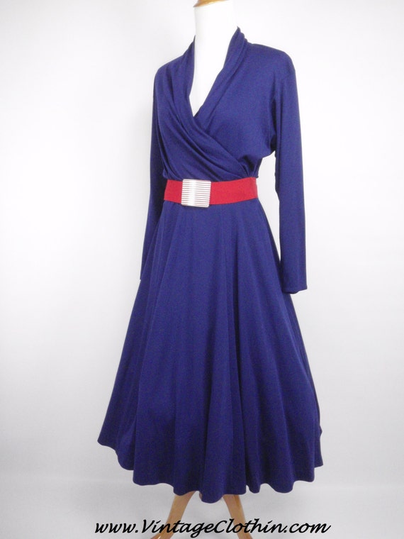 1980s does 1950s Toni Todd Royal Blue Rockabilly D