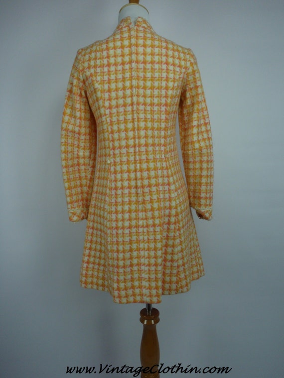 1960s Hartsville PA Plaid Mod Mini Dress, 1960s D… - image 3