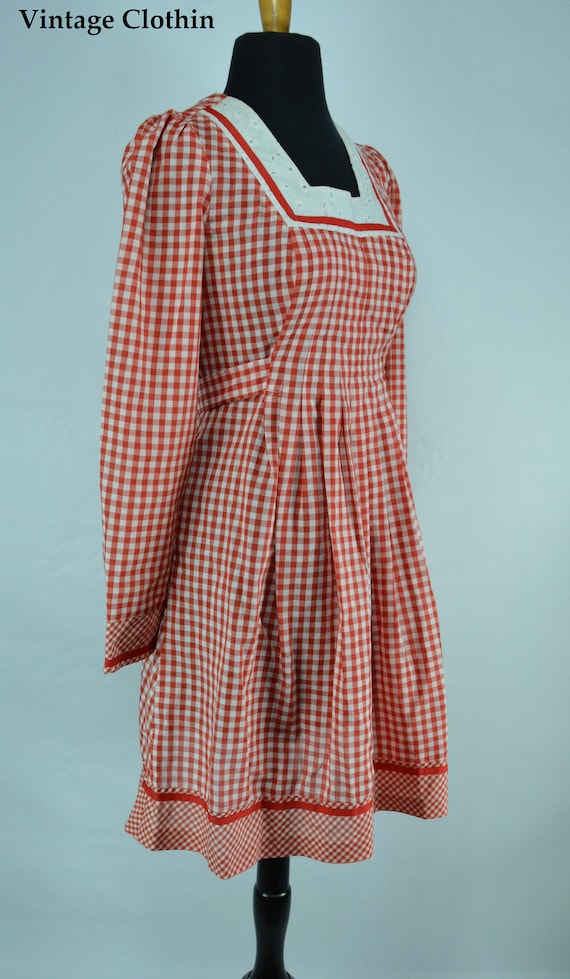1970s Gingham Dress, 1970s Dress, 70s Dress, Vinta