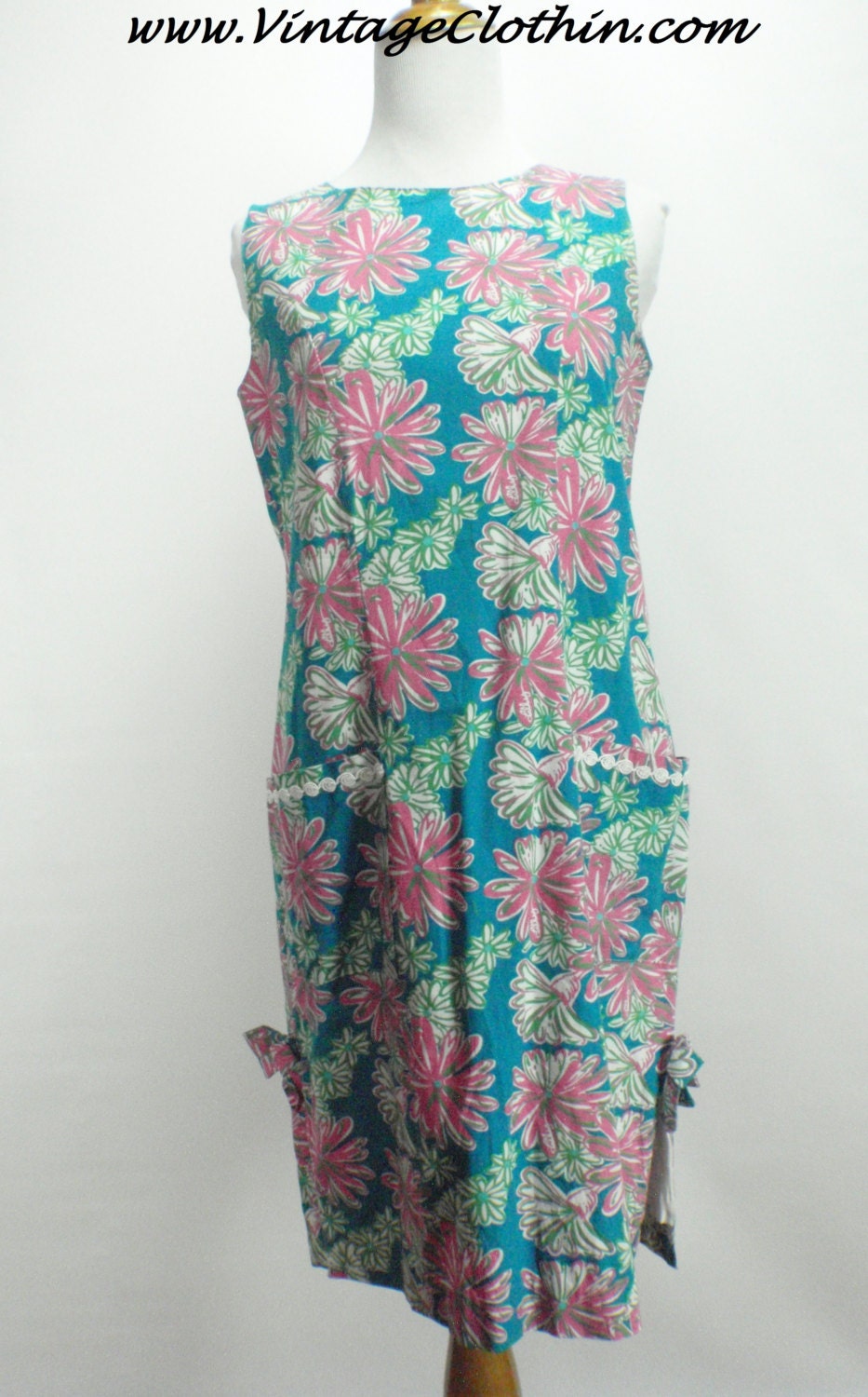 1990s Does 1960s Lilly Pulitzer Floral Shift Dress, 1990s Lilly ...