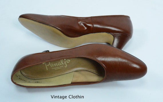 1980’s does 1950s Penaljo Tan Brown Pumps, New Old