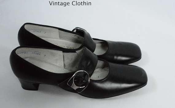 1960s Spectrums by Selby Black Pumps, New Old Stoc