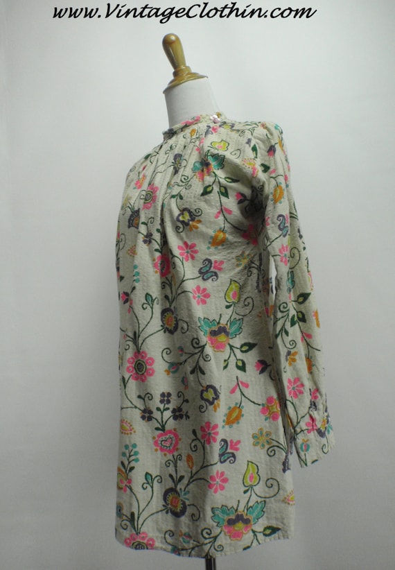 1960s Floral Mod Mini Dress, 1960s Dress, Mod Dres