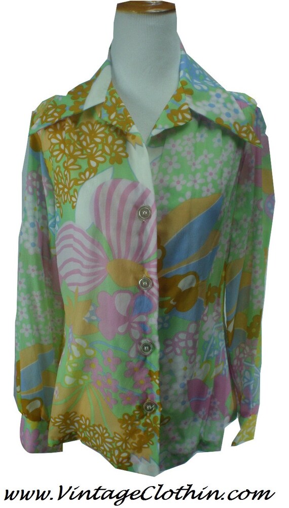 1970s Lady Arrow Blouse/Shirt, Lady Arrow Shirt, 1