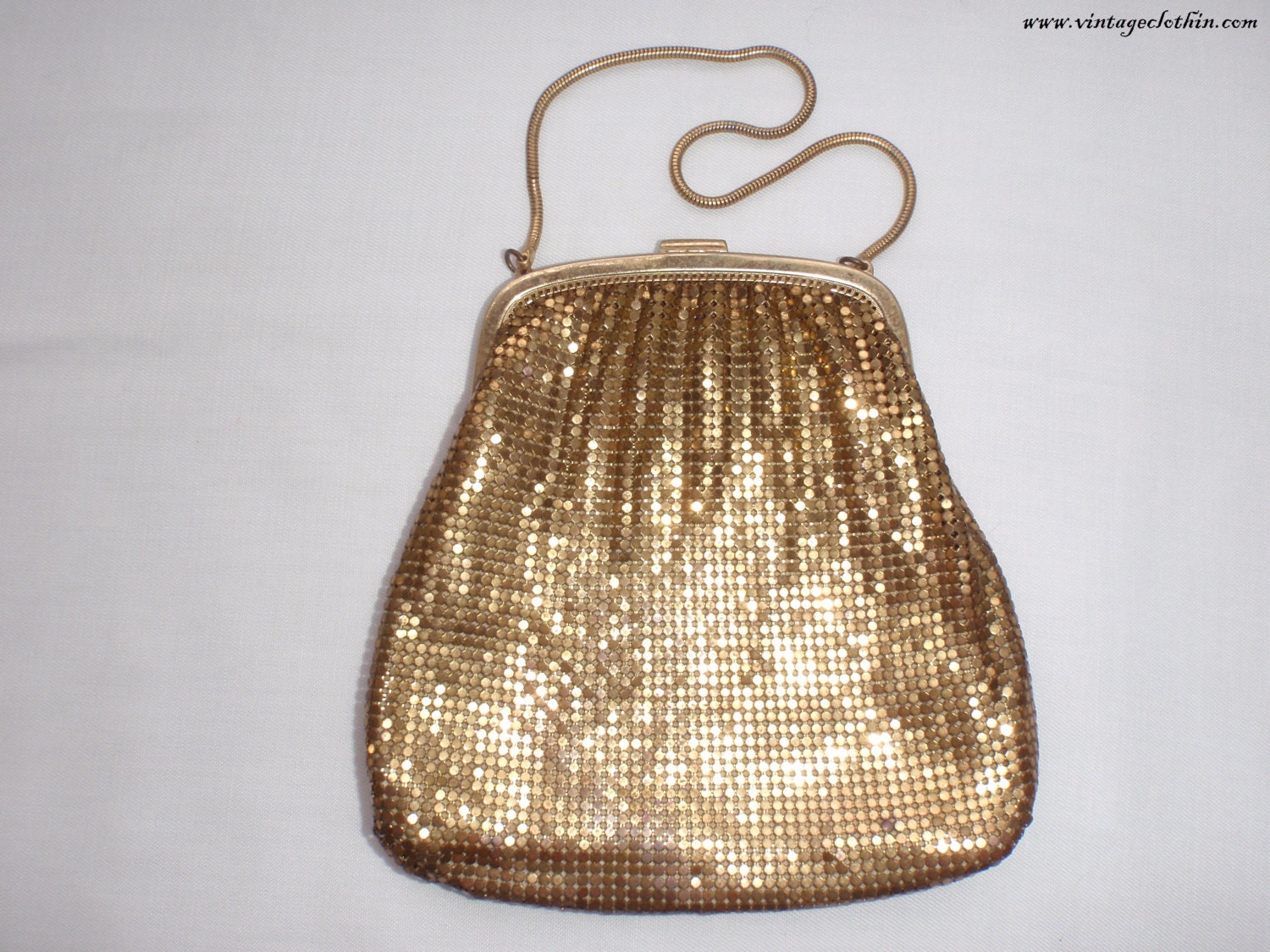 1930s Whiting & Davis Vintage Gold Mesh Purse, Whiting and Davis Purse ...