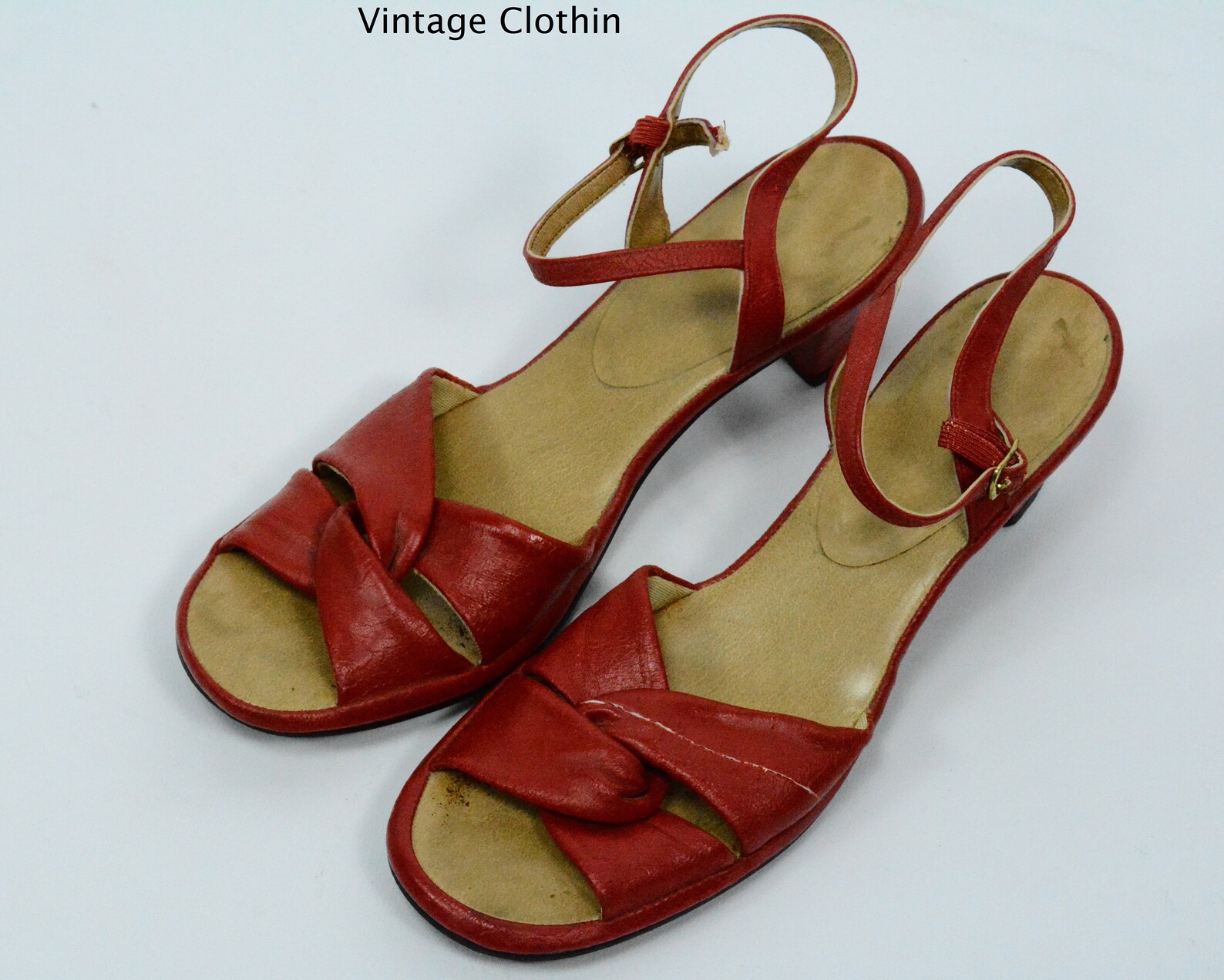 C1970s Red Sandals 1970s Sandals 70s Sandals Red Sandals | Etsy