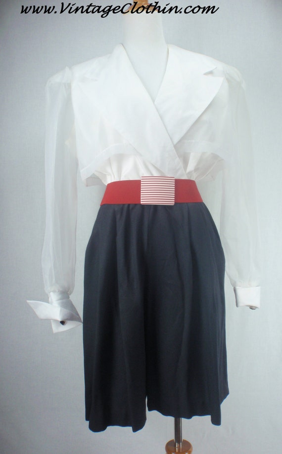 1980s Does 1940s Chauncey Street Skort Romper set,