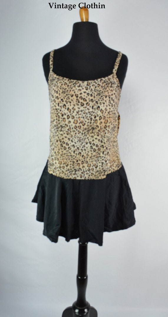 C1980s/1990s Islander Vintage Black and Leopard Pr