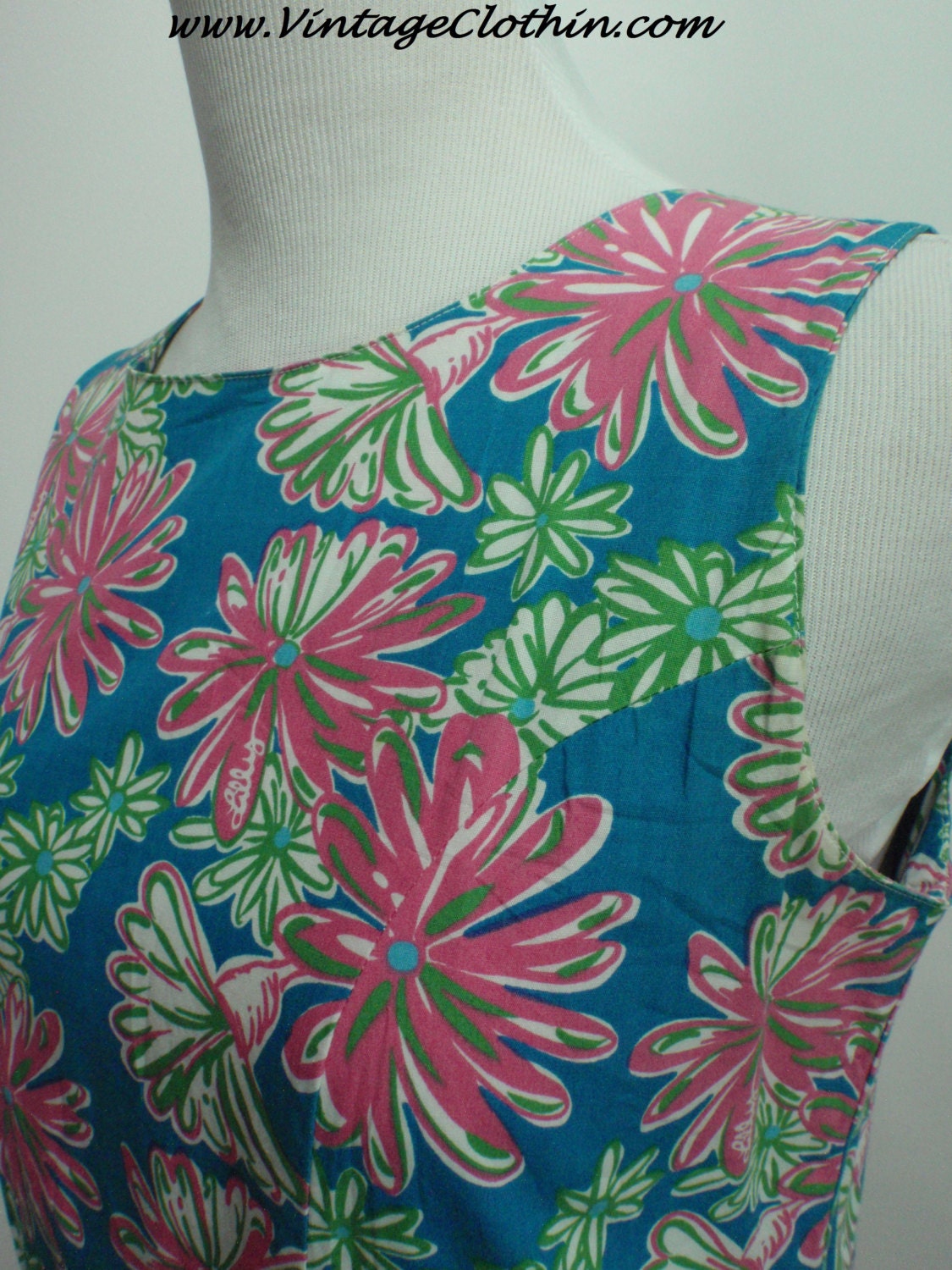1990s Does 1960s Lilly Pulitzer Floral Shift Dress, 1990s Lilly ...