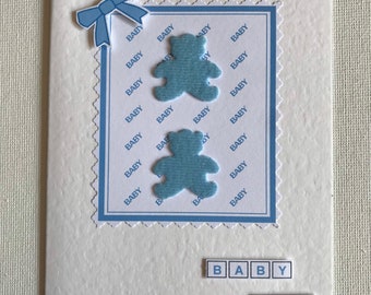 Handmade New Baby Boy card