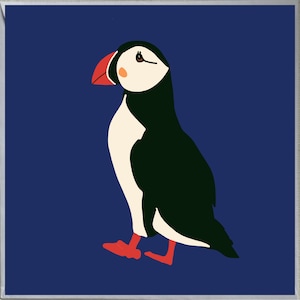 Puffin Design Blank Greeting Card,  Friends, Gift, Men, Women