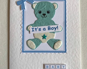 Handmade New Baby Boy card