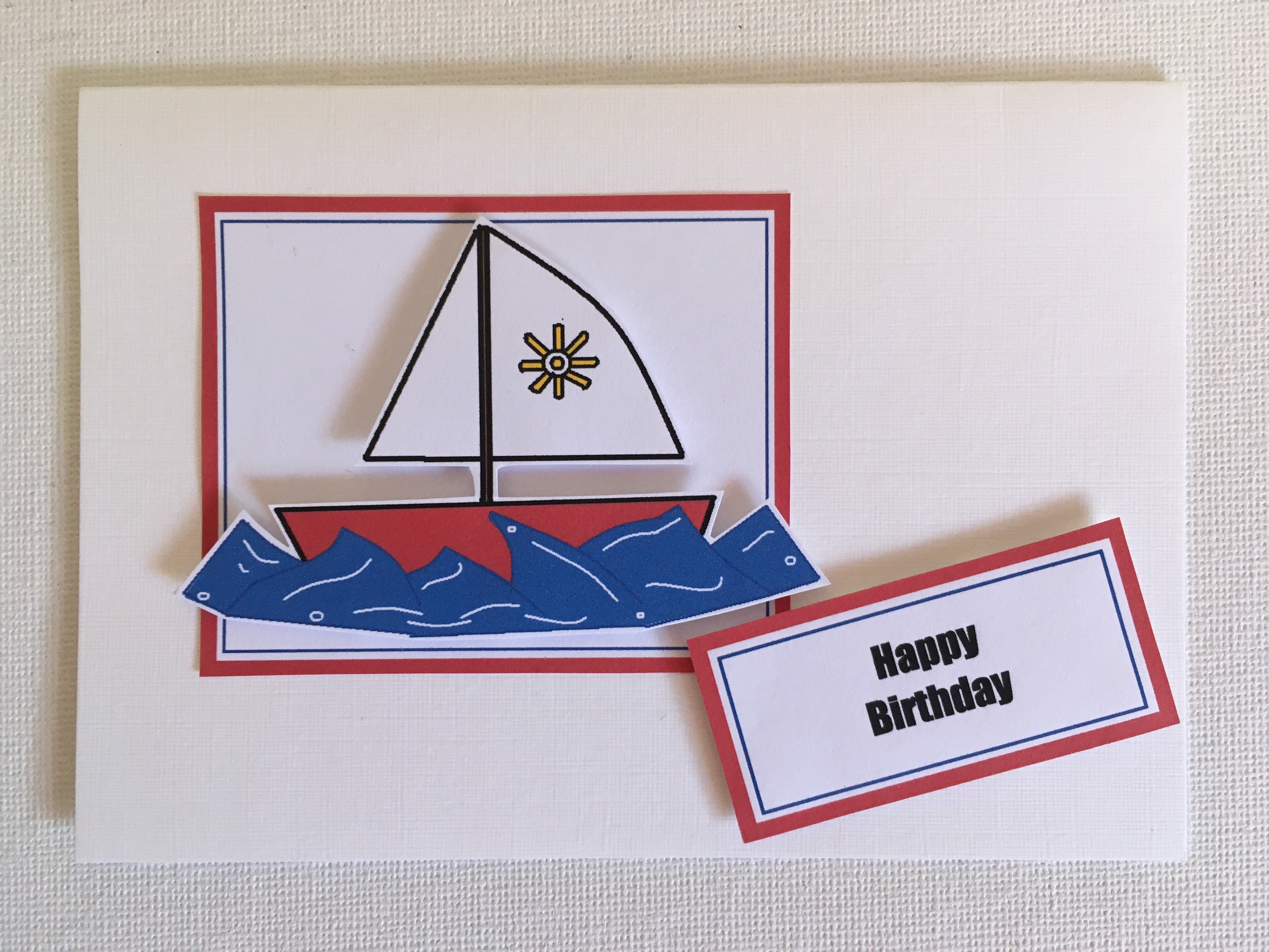Handmade 3D Sail Boat Birthday Card Etsy