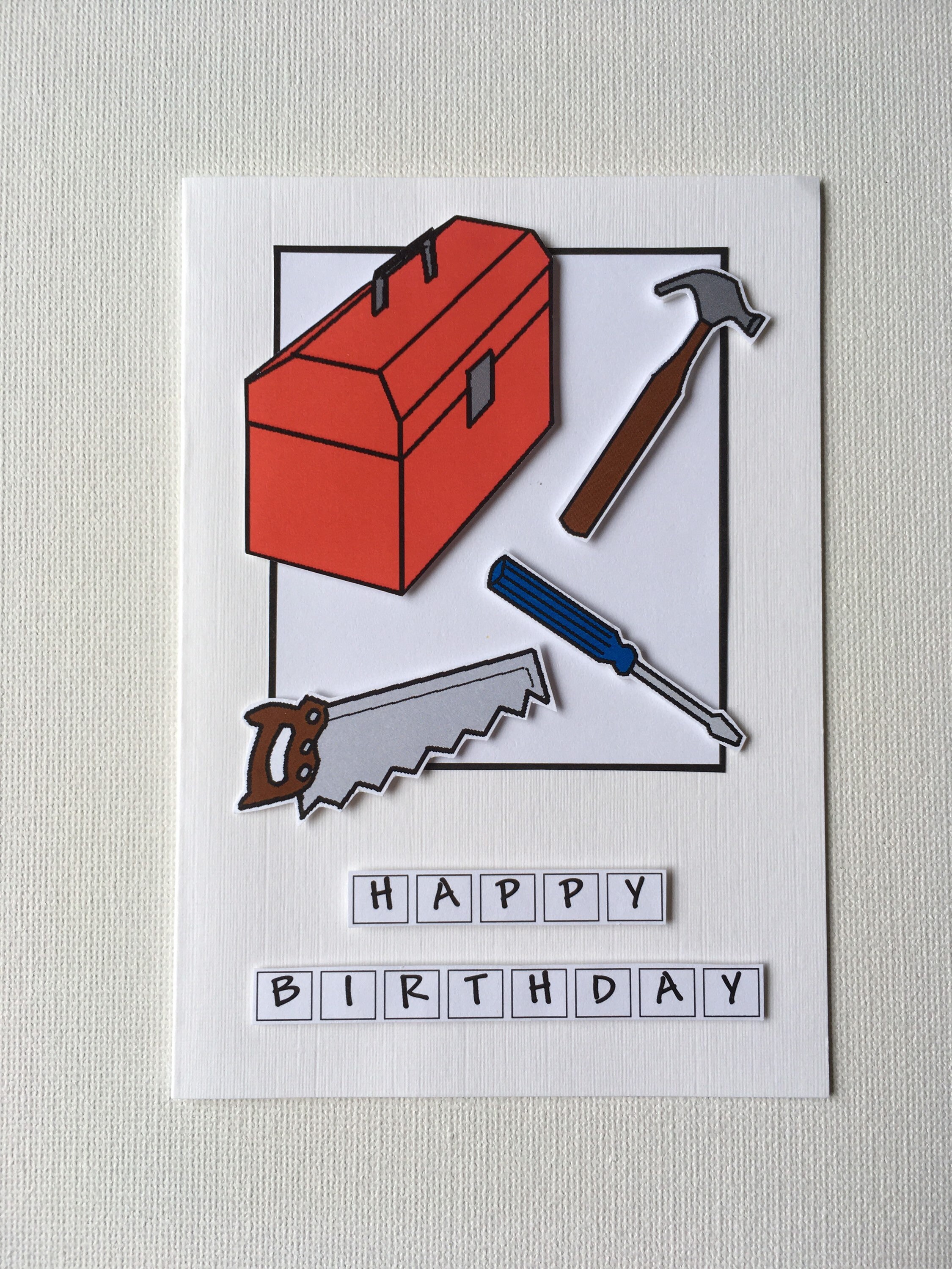 Handmade 3D Tool Kit Birthday Card Etsy