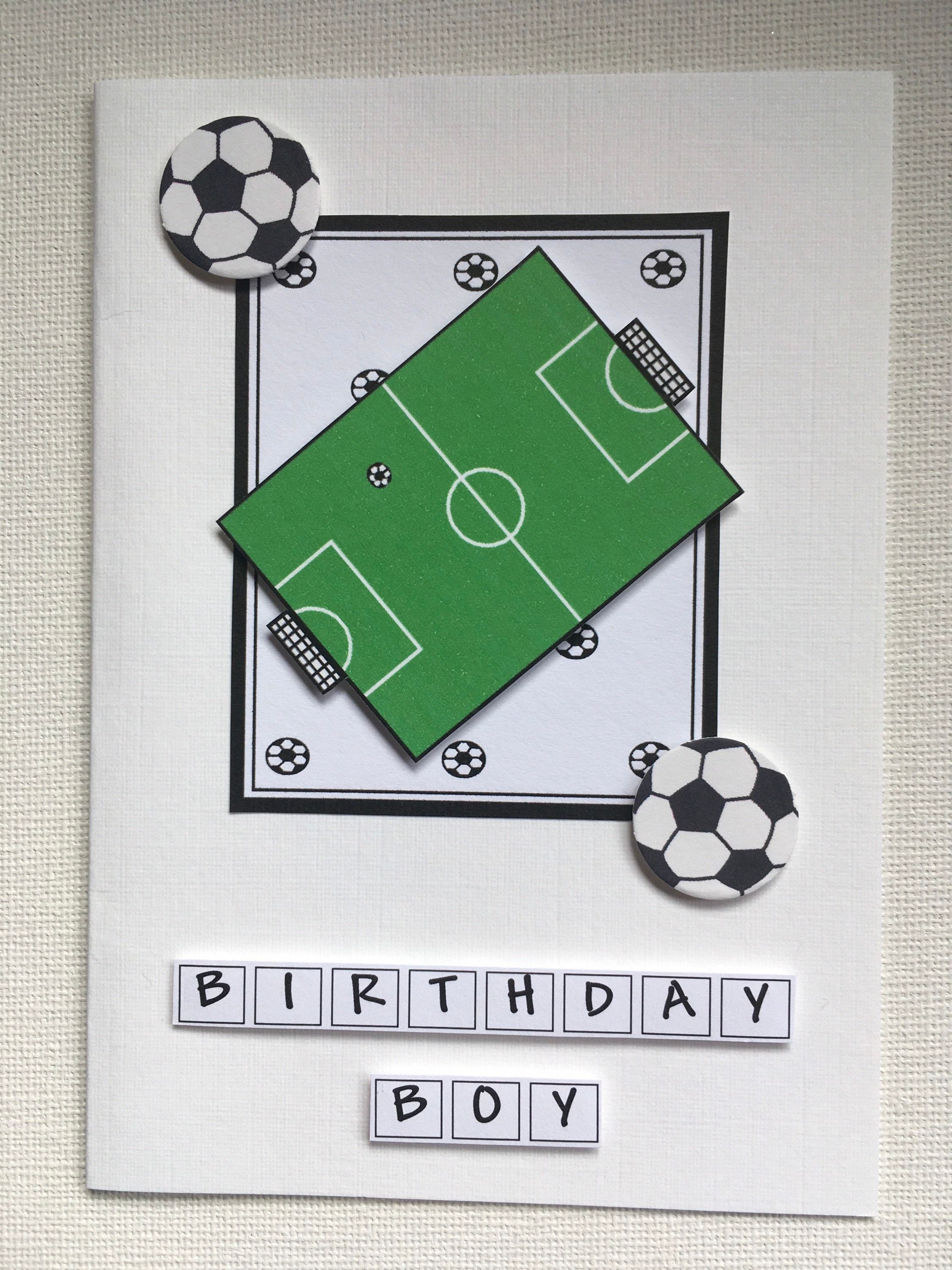 Handmade Football Birthday Card Etsy UK