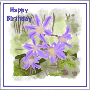 Cartão de aniversário com design de flores, presente, feminino,