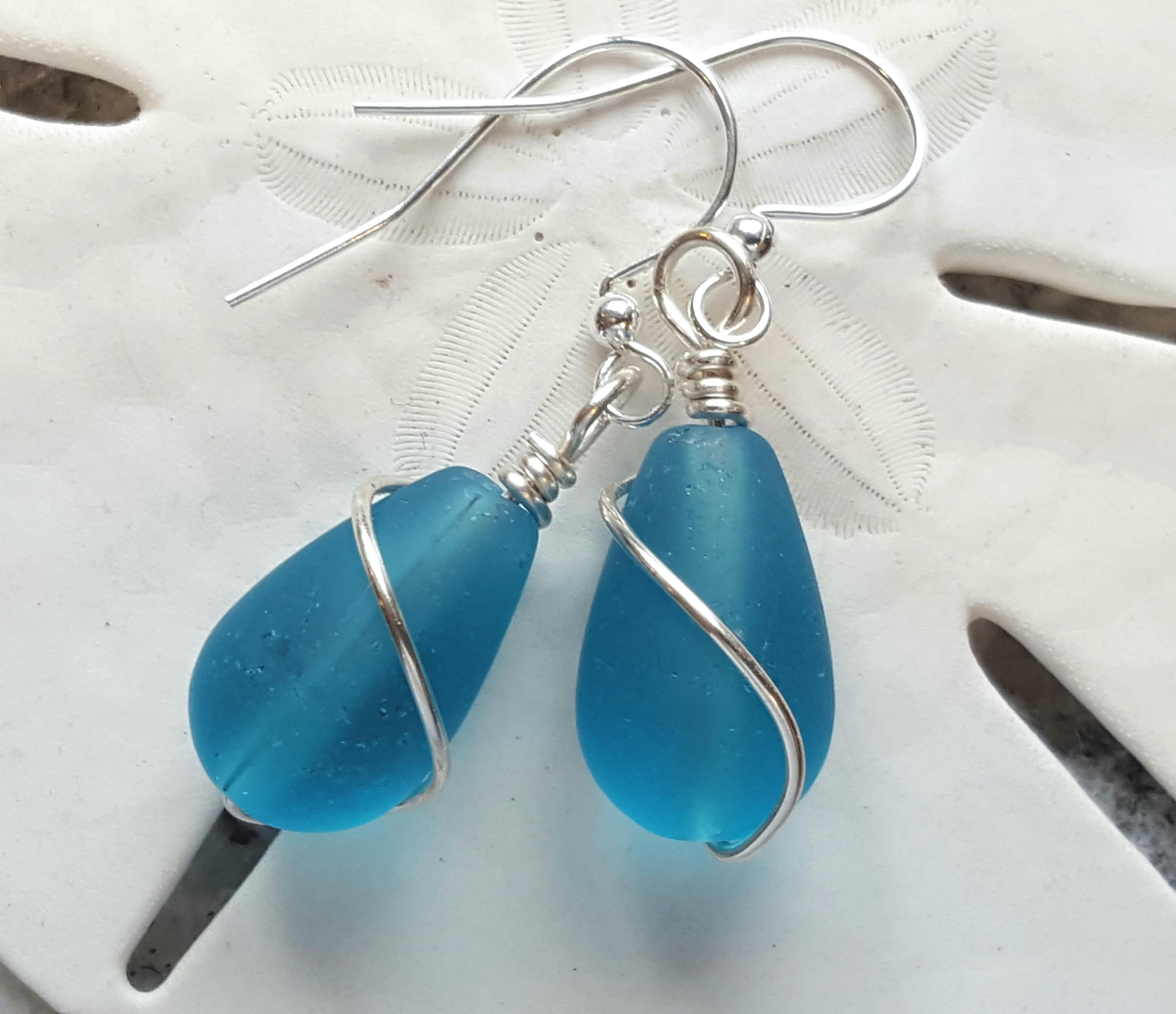 Beach cheap glass earrings