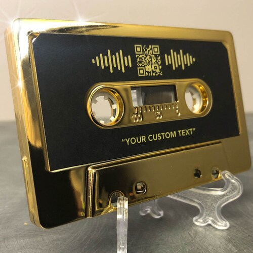 Spotify/apple Music QR Code/song or Playlist Gold Cassette Etsy