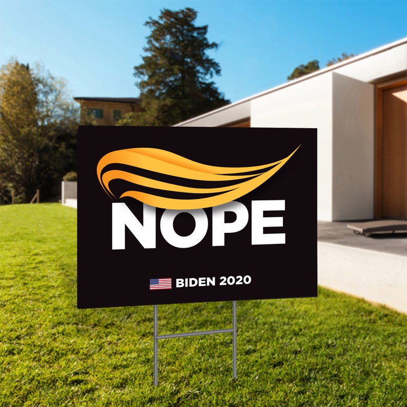 Anti-Trump Sign Trump No Sign Trump Nope Sign Political image 0