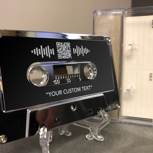 Spotify/apple Music QR Code/song or Playlist Silver Cassette Etsy