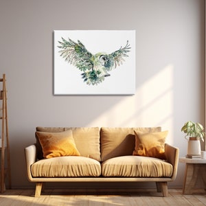 Flying Owl Made of Trees and Leaves Bird Animal Illusion - Etsy