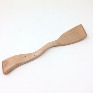 Left Handed Wood Spoon, Maple Gravy-Making Left Handed Spoon, Lefty Wood Spoon, Leftie Wood Spoon, Left-Handed Spatula Free Shipping image 1