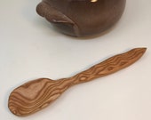 Wood Spoon, Wooden Spoon, Ergonomic Wood Spoon, Coffee Bean Wood Spoon, Wood Spoon by Zen Spoonmaster of Hungry Holler - shipping included