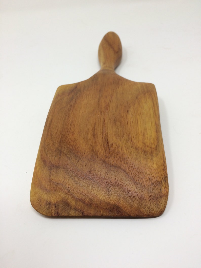 Wood Spatula, Square Wood Spatula, OOAK Hand-Carved Canary Wood Stout Spatula by Zen Spoonmaster of Hungry Holler shipping included image 8