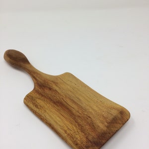 Wood Spatula, Square Wood Spatula, OOAK Hand-Carved Canary Wood Stout Spatula by Zen Spoonmaster of Hungry Holler shipping included image 3