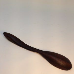 Wood Spoon, Wooden Spoon, Carved Spoon, Hefty Spoon, Carved Spoon, Gorgeous Dark Wood Spoon, Wood Spoon shipping included image 6