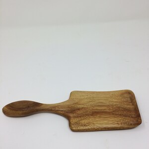 Wood Spatula, Square Wood Spatula, OOAK Hand-Carved Canary Wood Stout Spatula by Zen Spoonmaster of Hungry Holler shipping included image 4