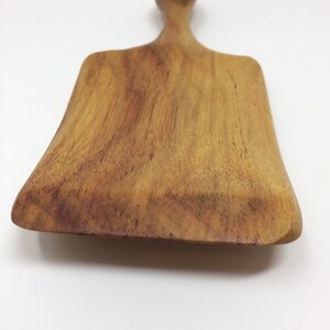 Wood Spatula, Square Wood Spatula, OOAK Hand-Carved Canary Wood Stout Spatula by Zen Spoonmaster of Hungry Holler shipping included image 2