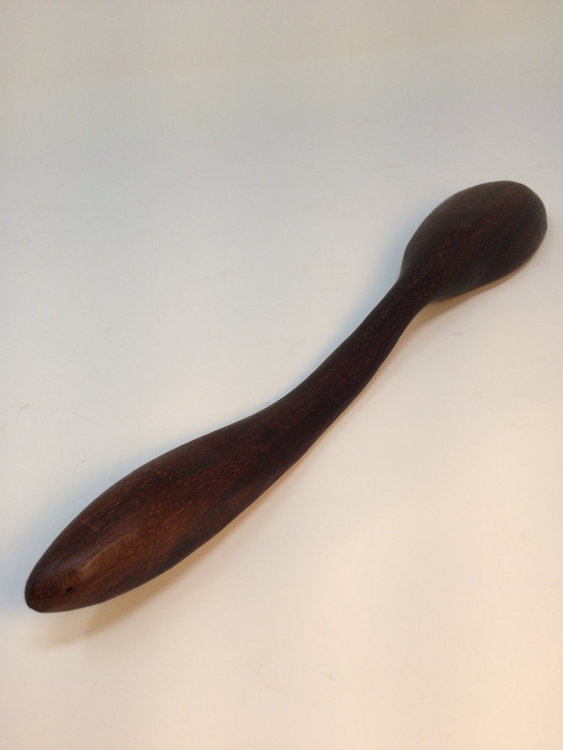 Wood Spoon, Wooden Spoon, Carved Spoon, Hefty Spoon, Carved Spoon, Gorgeous Dark Wood Spoon, Wood Spoon shipping included image 10