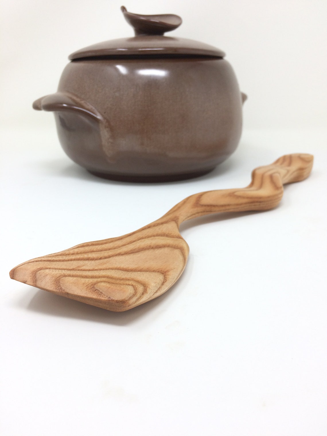 Gravy Making Spatula Wood Spatula Coffee Bean Wood Spatula Etsy